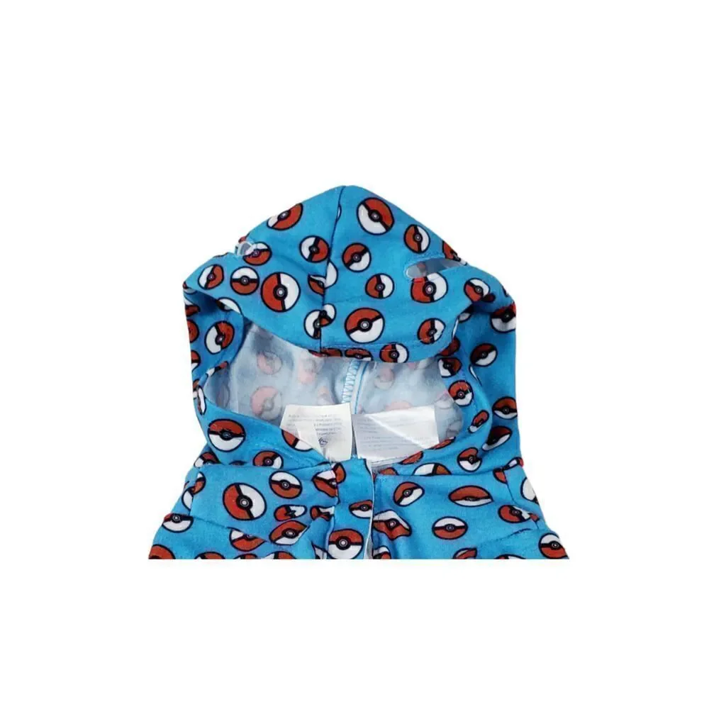 Build A Bear Pokemon Eevee Pokeball Hooded Sleeper Outfit Blue Pajamas Clothes